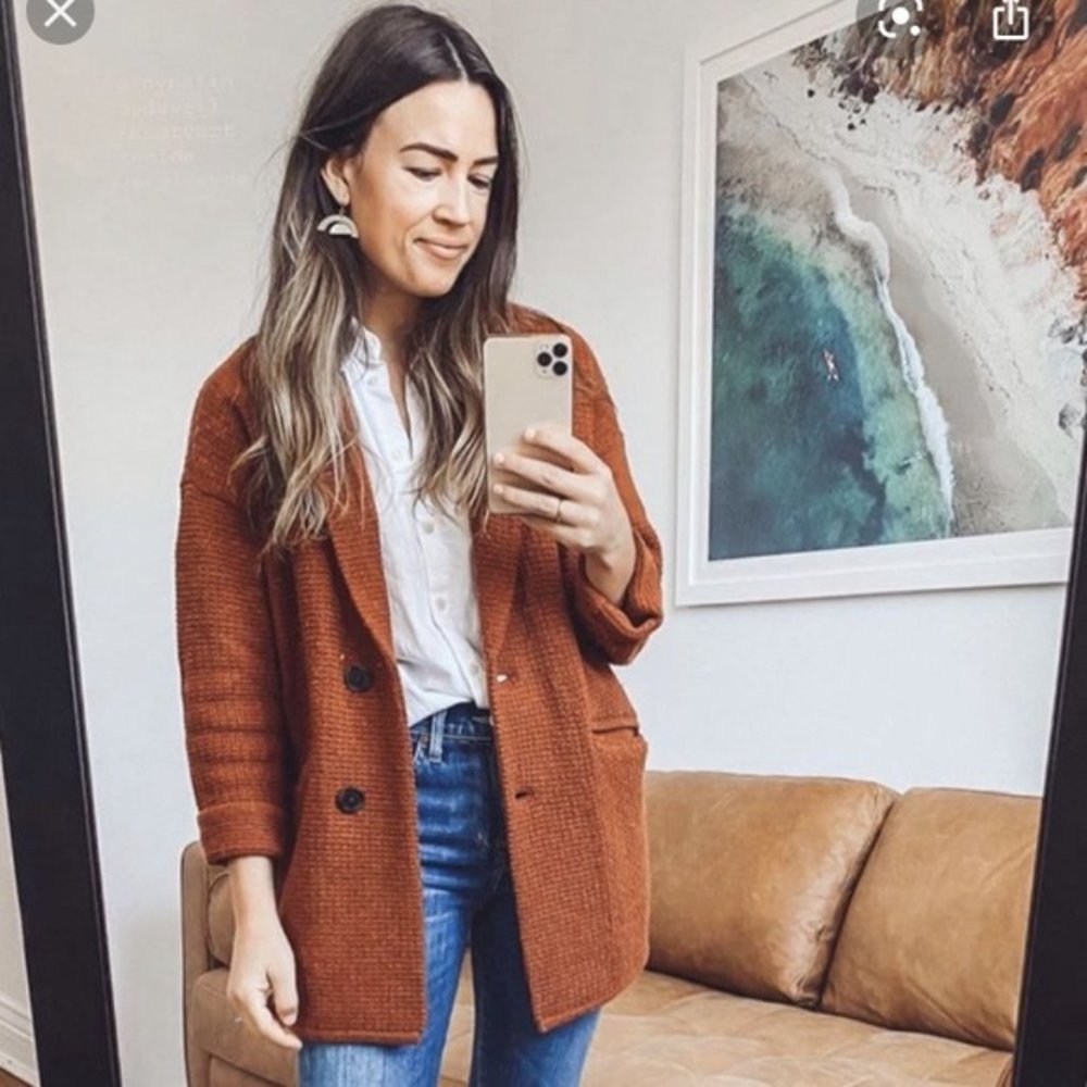 Madewell Textured Blazer Sweater Jacket